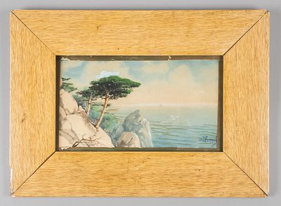 Нестеров Ф. П. [по подписи] Крымский вид. Рубеж XIX - XX вв. Бумага, акварель. Размер по раме 