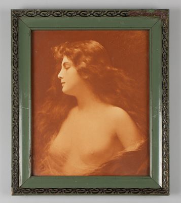 Рама с накладным мастичным орнаментом. С фототипией с картины А. Асти. Конец XIX - начало XX 