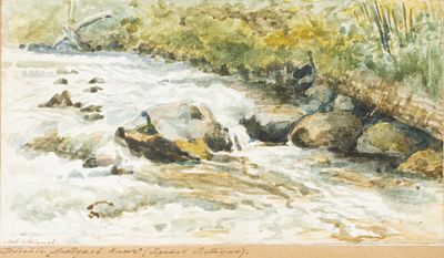 Радищев Л. А. Бодайбо. Ландухов ключ. 1920-е гг. Бумага, акварель. Размер листа 13х23 см. 