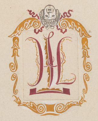 Белуха Е. Д. Макет виньетки(?) к книге В. А. Мичуриной-Самойловой "Самойловы в избранных 