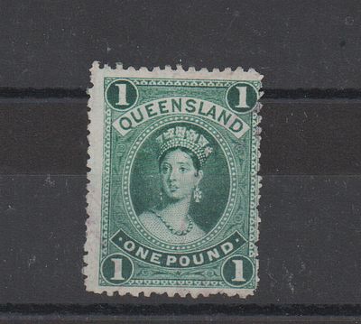 Почтовая марка Квинсленда (Австралия). Виктория. 1882/86 г. Мих. №62 Y. ВЗ 6 лежит. Гашеная.