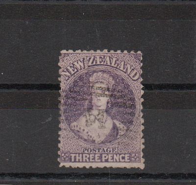 Почтовая марка Новой Зеландии. Виктория. 1864/67 гг. Мих. №20 в. ВЗ 1. Зуб. 12 1/2. Гашеная.