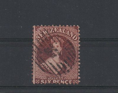 Почтовая марка Новой Зеландии. Виктория. 1864/67 гг. Мих. №22 а. ВЗ 1. Зуб. 12 1/2. Гашеная.