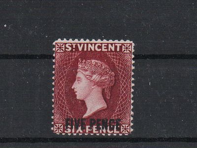 Почтовая марка Сант Винцента. Виктория. 1893/94 гг. Мих. №40 в. Негашеная. Состояние *.