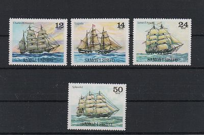 Почтовые марки Самоа. Парусники. 1979 г. Мих. №403-406. Негашеные. Состояние **.