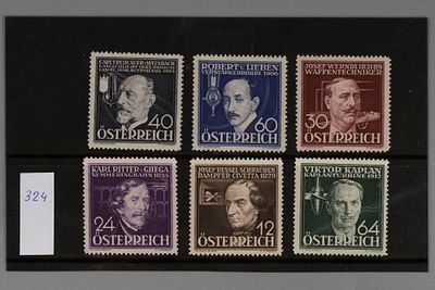Почтовые марки Австрии. 1937г. Мих.№632-637. Негашеные. Состояние **.
