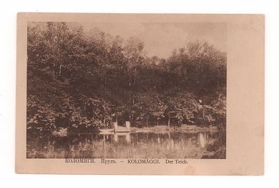 Коломяги. Пруд. Открытка. Начало ХХ в. III №502. Открыточный формат. Заломан уголок. Состояние 