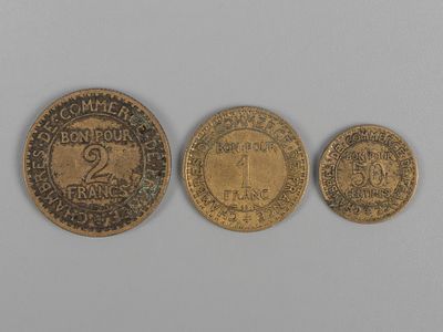 Франция. 3 монеты разных номиналов 1921 VF. Состояние VF