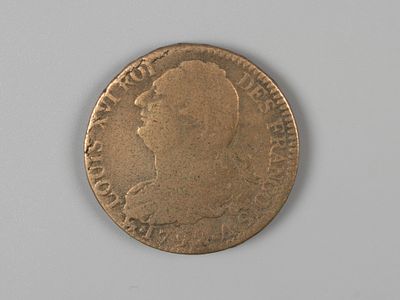 Франция. Людовик XVI. 2 соля 1792 VF. Состояние VF