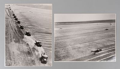 Пресс-фото. Фотограф В. Михалев &laquo;Ставропольский край. Колхоз &laquo;Правда&raquo;&raquo;. 2 фотографии. 1950-ые гг. 