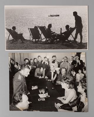 Пресс-фото. Фотографы Л. Великжанин и В. Мастюков &laquo;Встреча Ю.А. Гагарина с участниками 