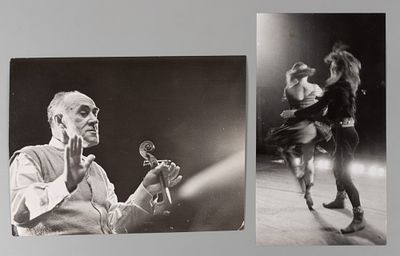 Пресс-фото. Фотограф Л. Портер &laquo;Руководитель оркестра К.Д. Кузнецов&raquo; и неизвестный фотограф 