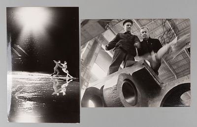 Пресс-фото. Фотограф неизвестен &laquo;Рабочие Станкостроительного завода имени С. Орджоникидзе&raquo; и 