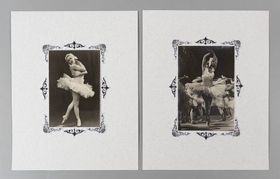 Балерина Уланова в балете Чайковского "Лебединое озеро" 2 фотографические открытки 1950-е На 