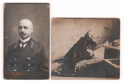 Чиновник РИ. Две фотографии визитного и открыточного формата. Начало ХХ в. Визитная фотография 