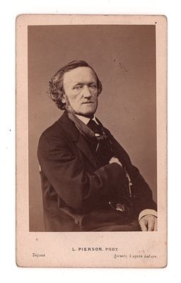Композитор Рихард Вагнер. Визитная фотография Pierson, Париж. 1870-е. Визитный формат. Фотограф 