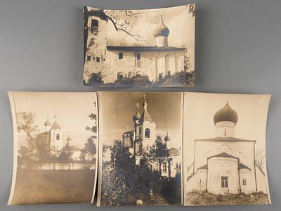 [Из архива архитектора С.Н. Давыдова] с. Нёготь Церковь св. Матфея, с. Устье и Сретенский 