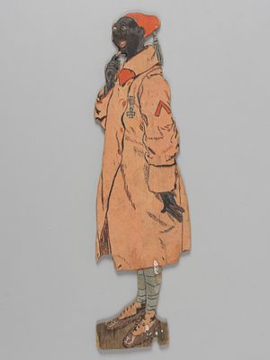 Деревянная игрушка Памбэ Серанга. 1920-е. Фанера, роспись. Длина 20 см. Следы бытования 