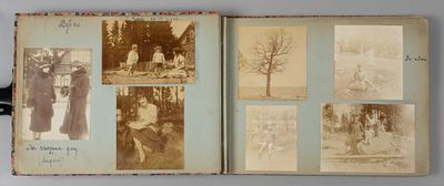 Альбом с фотографиями Ады Ивановны Оношкович-Яцыны с мужем и сыном. Дача, Ялта. 1927. В альбоме 