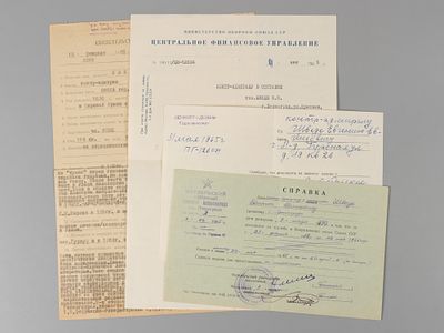 Документы Евгения Евгеньевича Шведе. 1965. 4 шт. 1) Свидетельство о болезни Шведе Е.Е. 1965. – 