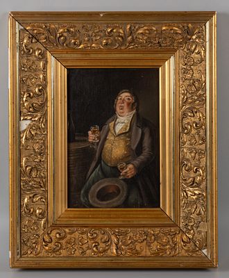 Подпись неразборчивая. Дегустатор вина. Копия фрагмента картины И. П. Газенклевера "Винная 