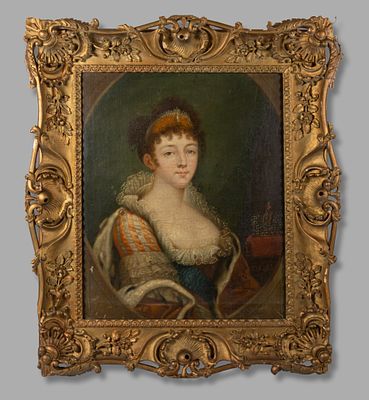 Н/х. Портрет Елизаветы Алексеевны Романовой, супруги Александра I. Пер. четв. XIX века. Холст 