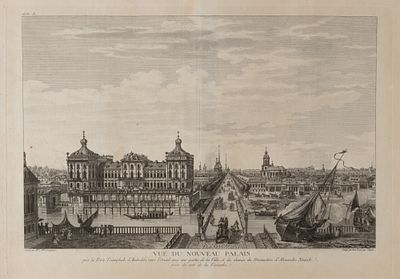 Леспинас Л.-Н. (по рисунку), Нее Ф.-Д., Нике К. (граверы). Санкт-Петербург. Вид на Новый дворец 