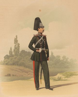 Пиратский К. К. Обер-офицер Лейб-Гвардии Конно-Пионерного дивизиона (в парадной форме). 15 