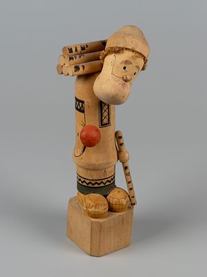 Игрушка. Грибник. Мосгорисполком Московская Мебельная фабрика (?). 1980-е. Дерево, роспись. Высот 