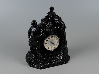 Часы каминные. Хозяйка медной горы. Челябинский часовой завод Молния. 1970-1980-е. Силумин. Высо 