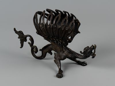 Schiffers & Co. Подставка под ножи. Василиск. Шифферс. Польша в составе РИ, нач. XX в. Латунь 