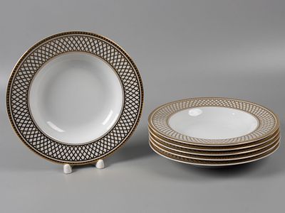 Посуда с Кремлевских мероприятий. Набор глубоких тарелок 6 шт. Falken porcellan. Бавария 