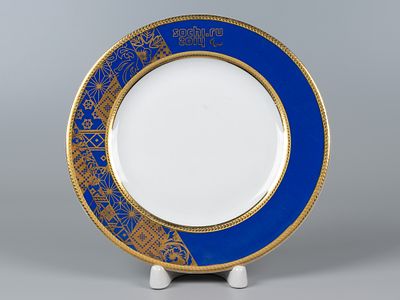 Тарелка. Sochi 2014. Зимние Олимпийские игры 2014 г. Россия, 2010-е. Фарфор, крытье, цировка 