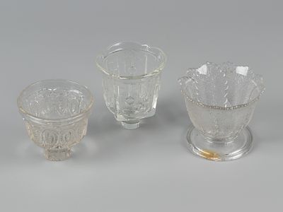 Лампадные вставки 2 шт. и настольная лампада. Мальцовские заводы, Зомбковице. руб. XIX-XX вв. 