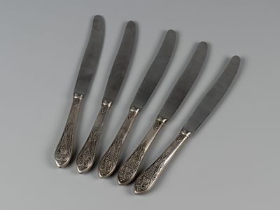 Ножи с этническим орнаментом на ручке. 5 шт. Завод им. Дзержинского. Советская Украина, 1973 г. 