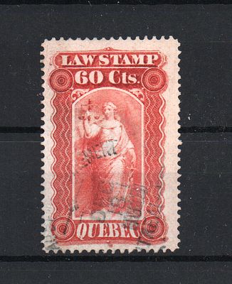 Непочтовая марка Квебека. 1880 г. (?). Гашеная.