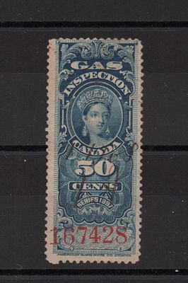 Непочтовая марка Канады. Виктория. Гашеная.