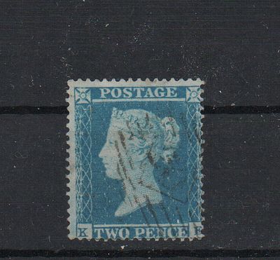 Почтовая марка Великобритании. 1854 г 2р. Мих. №9А. ВЗ 1. Зуб. 16. Гашеная.
