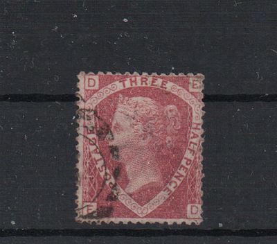 Почтовая марка Великобритании. 1870 г 1 1/2 р. Мих. №37. ВЗ 3. Гашеная.