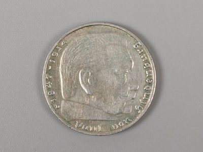 III Рейх, Германия. 2 рейхсмарки (reichsmark) 1939 "Гинденбург" XF. Состояние XF