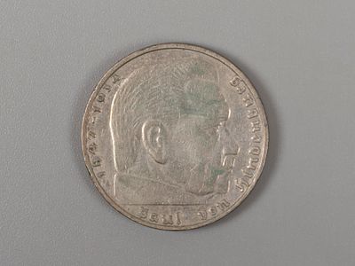 III Рейх, Германия. 2 рейхсмарки (reichsmark) 1939 "Гинденбург" XF-. Состояние XF-