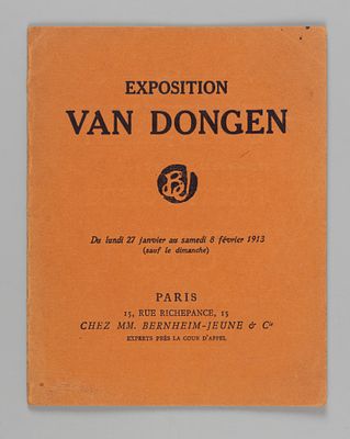 [Каталог знаменитой парижской галереи] Кес ван Донген. Каталог выставки в галерее 