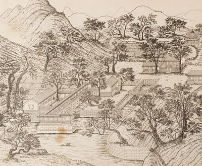 Ле Руж Ж.-Л. (гравер) Китайский сад. Иллюстрация №11 из издания "Jardins Anglo-Chinois a la 