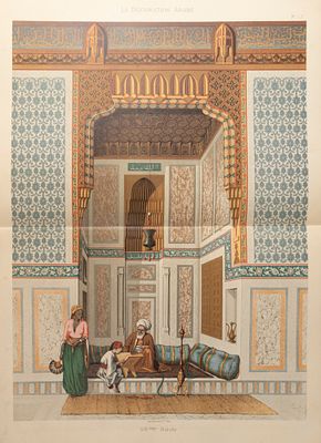 Обучение мальчика Корану. Лист 1-2 из издания "La D&eacute;coration Arabe. Extraits du grand ouvrage 