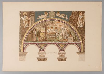 Стенные мозаики в церкви св. Виталия в Равенне. Лист XII. Худ. кн. Гагарин Г. Г. 