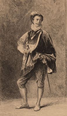 Месонье Ж.-Л.-Э. (по рисунку), Лалоз А. (гравер). Дворянин. Конец XIX - начало XX вв. Бумага 