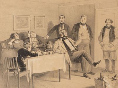 Башилов М. С. (по оригиналу), Борель П. Ф. (рисунок), Хорн Р. (литограф) Хрептюгин и его 