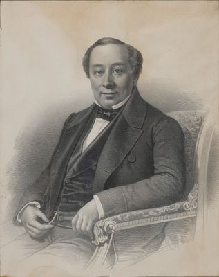 Неизв. литограф, Поль Пети (издатель) Портрет графа Д. Н. Шереметева. 1850-е гг. Бумага 