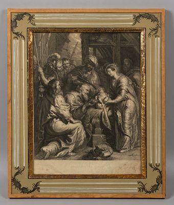 Рубенс П. П. (по оригиналу), Болсверт С. А. (гравер) Поклонение волхвов. Гелиогравюра Общества 