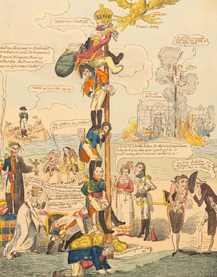 [Из коллекций художника Ю. П. Великанова] Карикатура &laquo;The mat de Cocagne or Louis 18(th) 